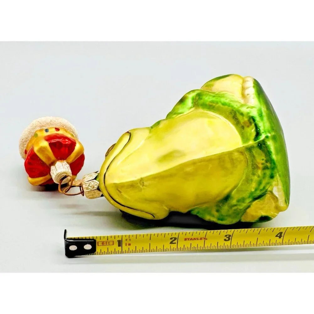 Department 56 Glass Frog Prince With Crown  Kiss Poland‎ Ornament  4 inch